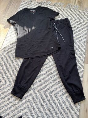 Grey’s Anatomy Black Scrub Set with Jogger Pants